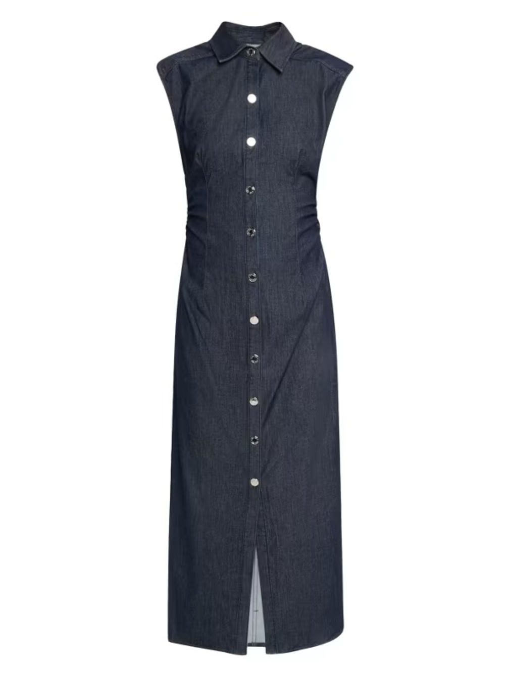 rag & bone Dark Blue Sleeveless Button-Front Maxi Dress